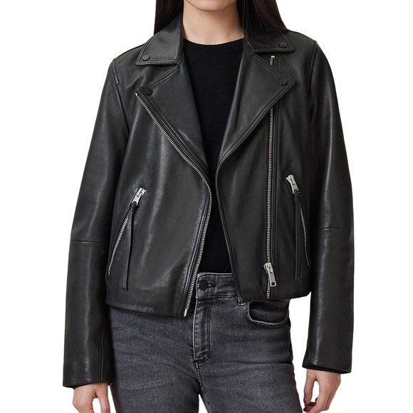 All Saints Dalby Biker Leather Jacket